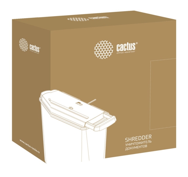 Шредер Cactus CS-SH-6-7-6 (секр.Р-2) ленты 6лист. 7лтр.