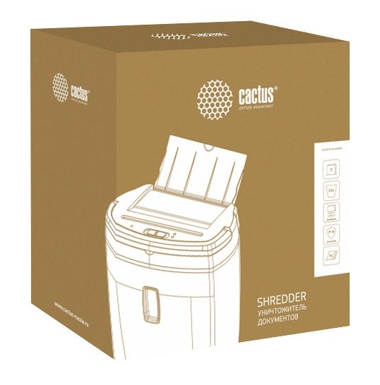 Шредер Cactus CS-SH-75-21-4X40AF с автоподачей (секр.P-4) перекрестный 75лист. 21лтр.