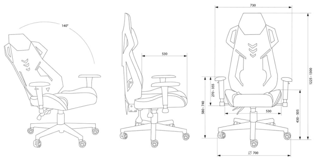 Кресло игровое Cactus CS-CHR-090BLW черный/белый эко.кожа/сетка крестов. нейлон Кресло игровое Cactus CS-CHR-090BLW черный/белый эко.кожа/сетка крестов. нейлон