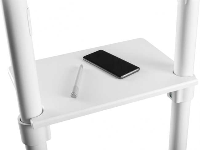 Стойка для телевизора Cactus CS-ST1146WT белый 37"-70" макс.70кг напольный мобильный