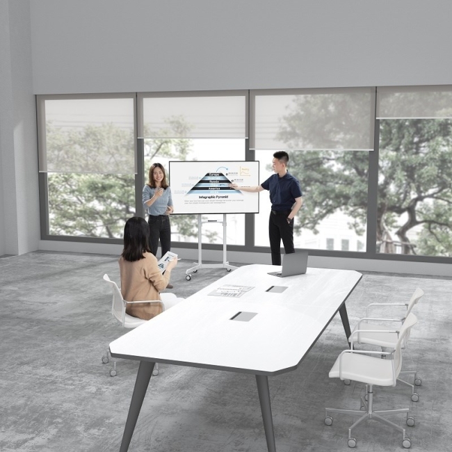 Стойка для телевизора Cactus CS-ST1146WT белый 37"-70" макс.70кг напольный мобильный