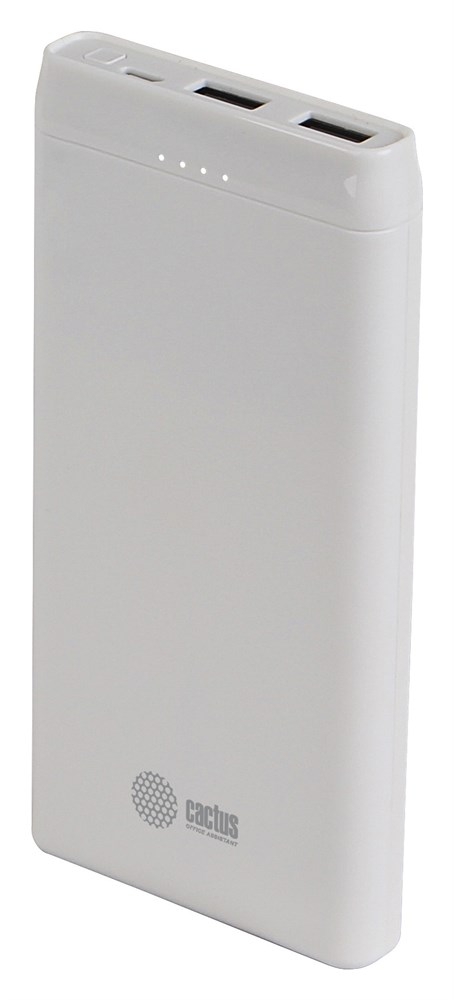 Мобильный аккумулятор Cactus CS-PBFSMT-10000 10000mAh 2.1A белый