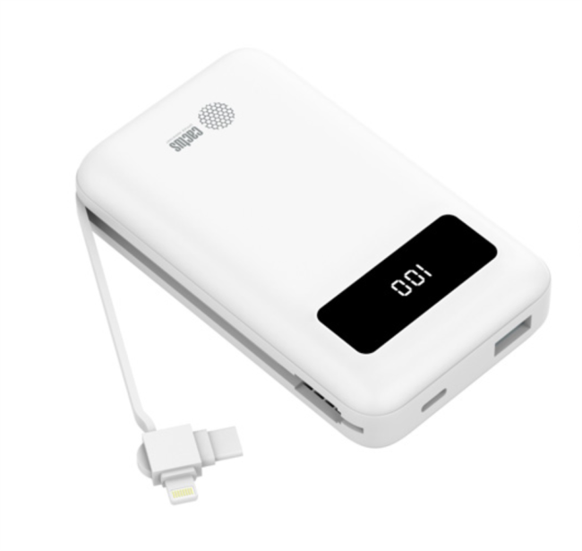Мобильный аккумулятор Cactus CS-PBFSNT-10000 10000mAh 3A белый