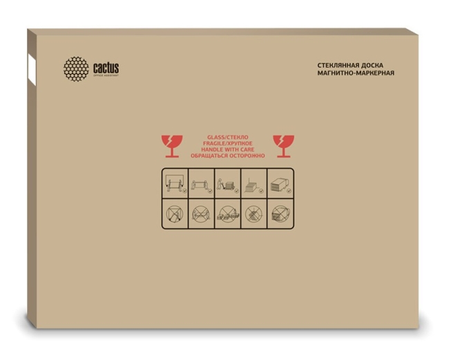 Доска стеклянная Cactus CS-GBD-90x120-BK стеклянная черный 90x120см стекло