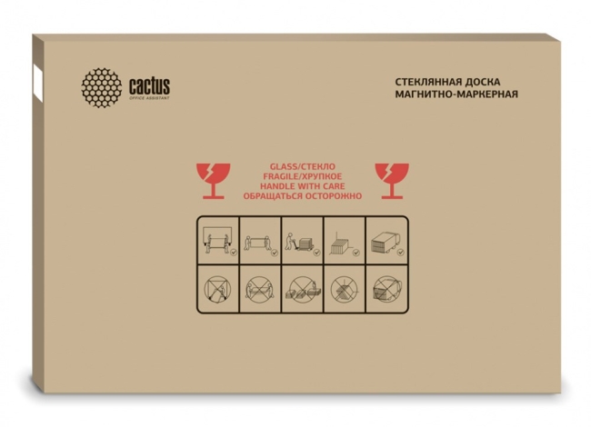 Доска стеклянная Cactus CS-GBD-90x120-TR стеклянная прозрачный 90x120см стекло