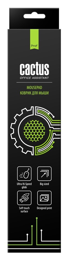 Коврик для мыши Cactus Black 400x300x3мм (CS-MP-PRO01XL) Коврик для мыши Cactus Black 400x300x3мм (CS-MP-PRO01XL)